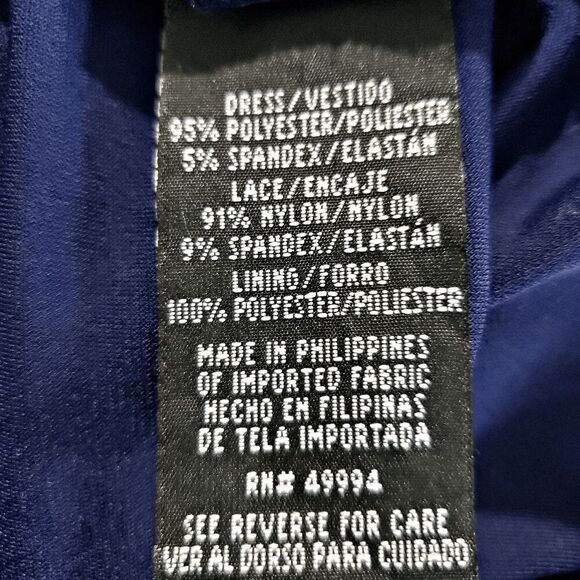 RM Richards Royal Blue Sequin Bodice Sleeveless Long Lined Formal Dress Size 14W - Picture 4 of 9